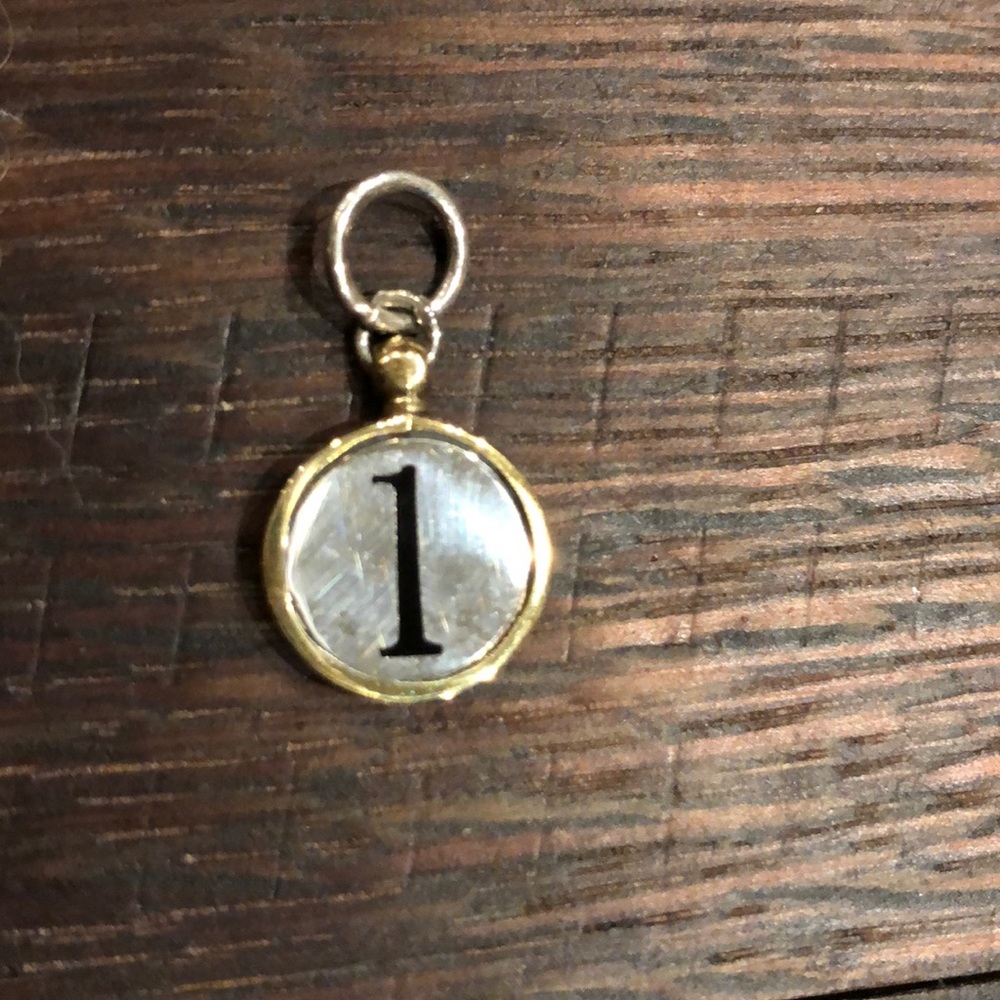 1 Silver & Brass Monogram Charm Waxing Poetic